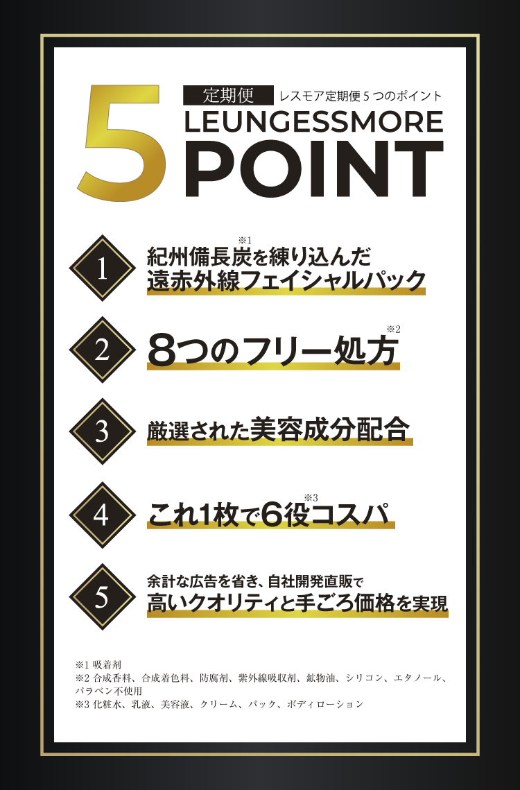 定期便LEUNGESSMORE 5POINT