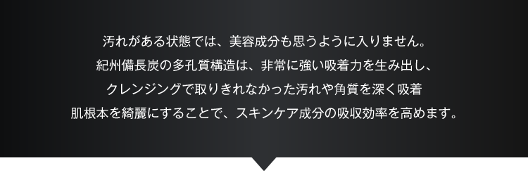汚れがある状態では、美容成分も思うように入りません。